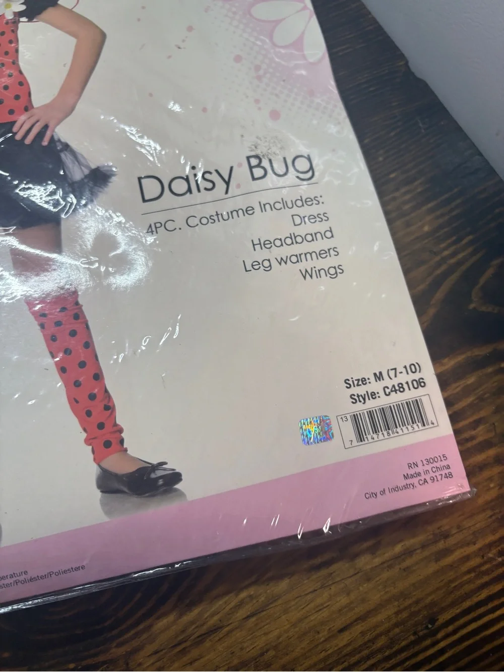 Girls Ladybug Costume Size Medium